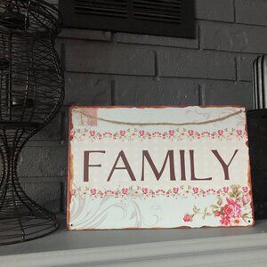 VINTAGE LOOK FAMILY SIGN REPRO